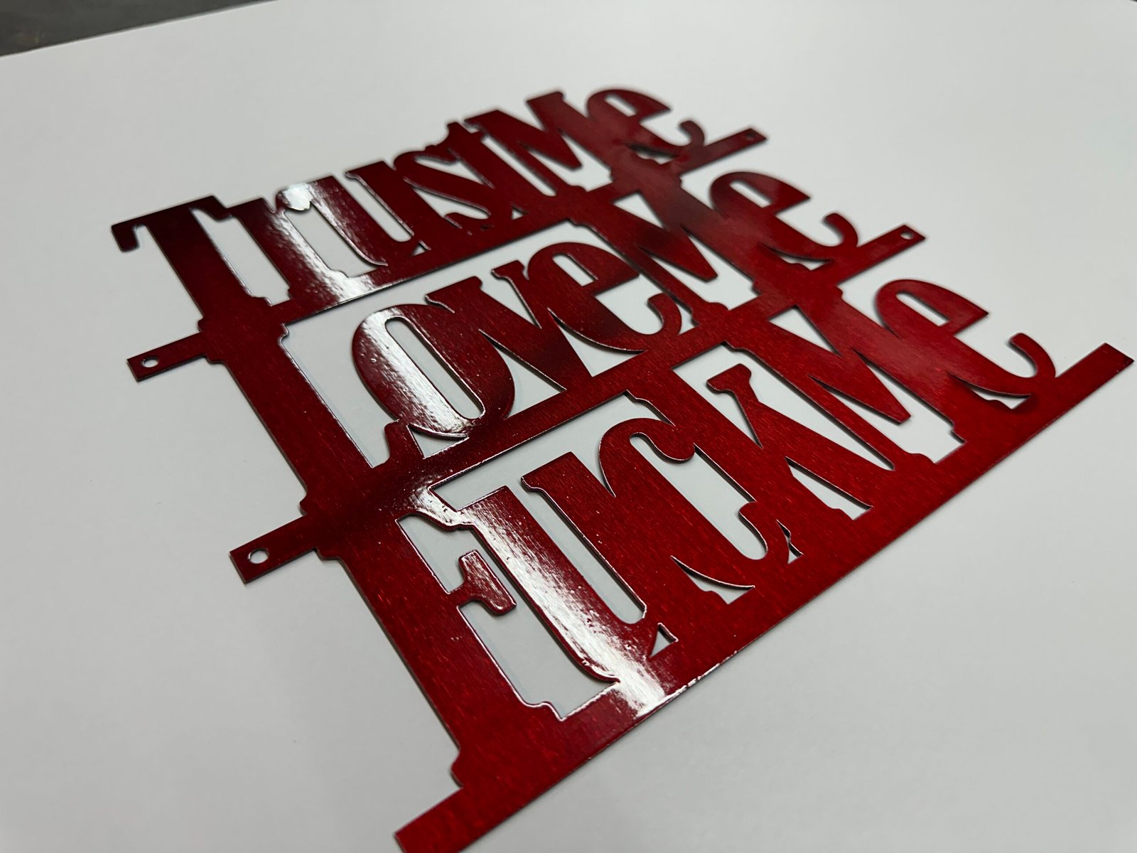 Sm-Trust Me, Love Me, F**k Me - Bold Metal Art - Image 2