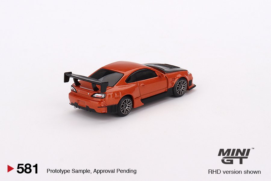 MINI GT #581 — Nissan Silvia S15 D-MAX Metallic Orange RHD version only - Image 4