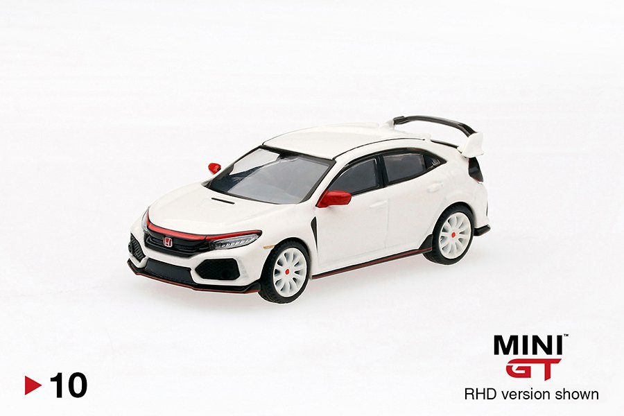 MINI GT #10 — Honda Civic Type R (FK8) Championship White Modulo Edition LHD version - MGT00010-L RHD version - MGT00010-R - Image 3