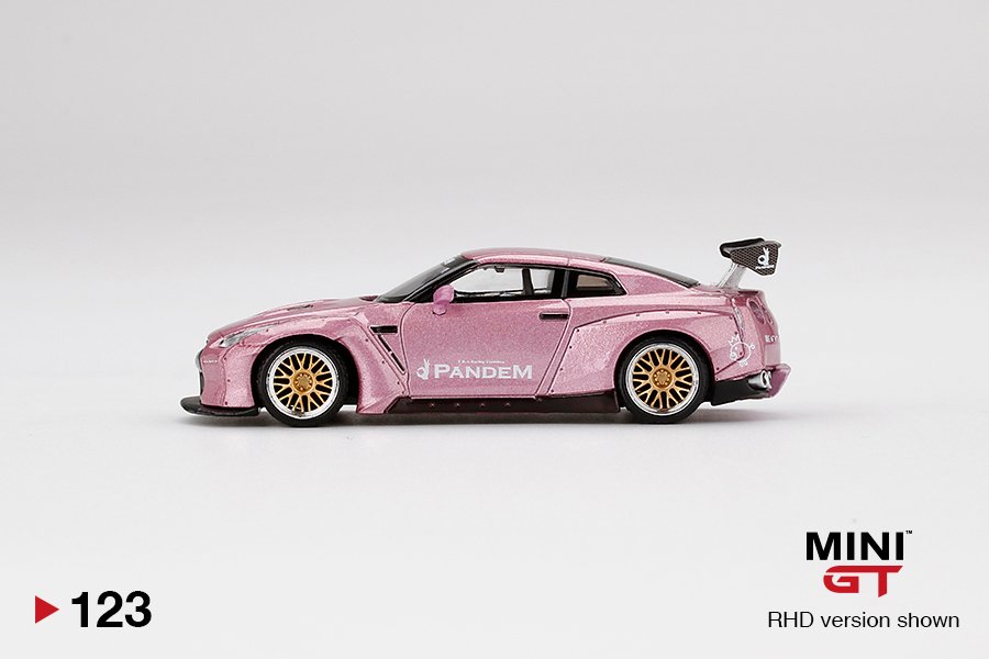 MINI GT #123 — Pandem Nissan GT-R (R35) GT Wing Passion Pink - Image 5