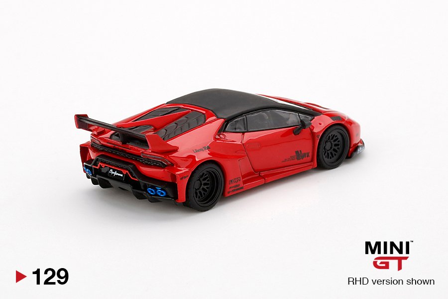 MINI GT #129 — LB★WORKS Lamborghini Huracan GT Rosso Mars - Image 5