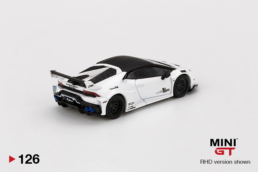 MINI GT #126 — LB★WORKS Lamborghini Huracán GT White LHD version - MGT00126-L RHD version - MGT00126-R - Image 4