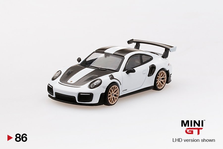 MINI GT #86 — Porsche 911 GT2 RS Weissach Package White - Image 3