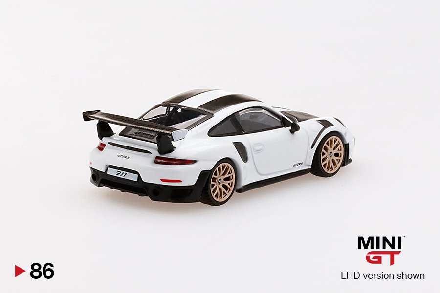 MINI GT #86 — Porsche 911 GT2 RS Weissach Package White - Image 4