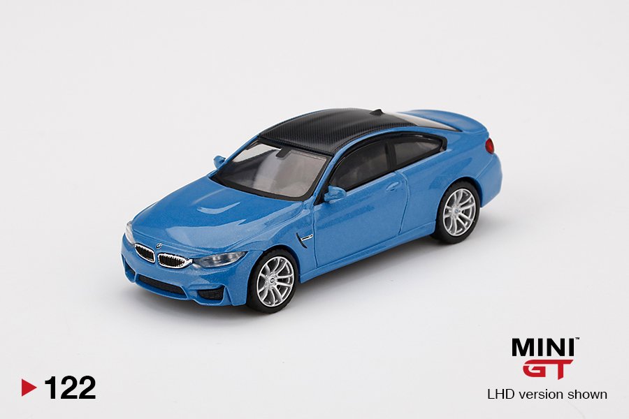 MINI GT #122 — BMW M4 (F82) Yas Marina Blue Metallic - Image 3