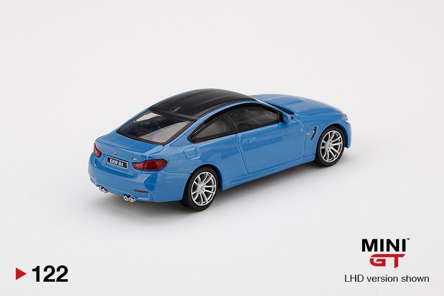 MINI GT #122 — BMW M4 (F82) Yas Marina Blue Metallic - Image 4