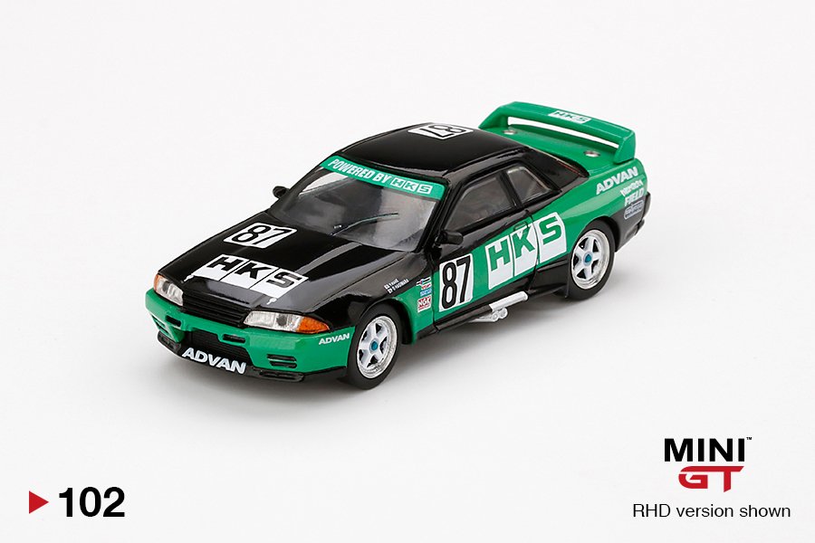 MINI GT #102 — Nissan Skyline GT-R R32 Gr. A #87 HKS 1992 Group A. - Image 3