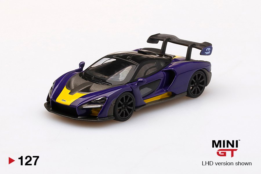 MINI GT #127 — McLaren Senna Purple/Yellow - Image 3