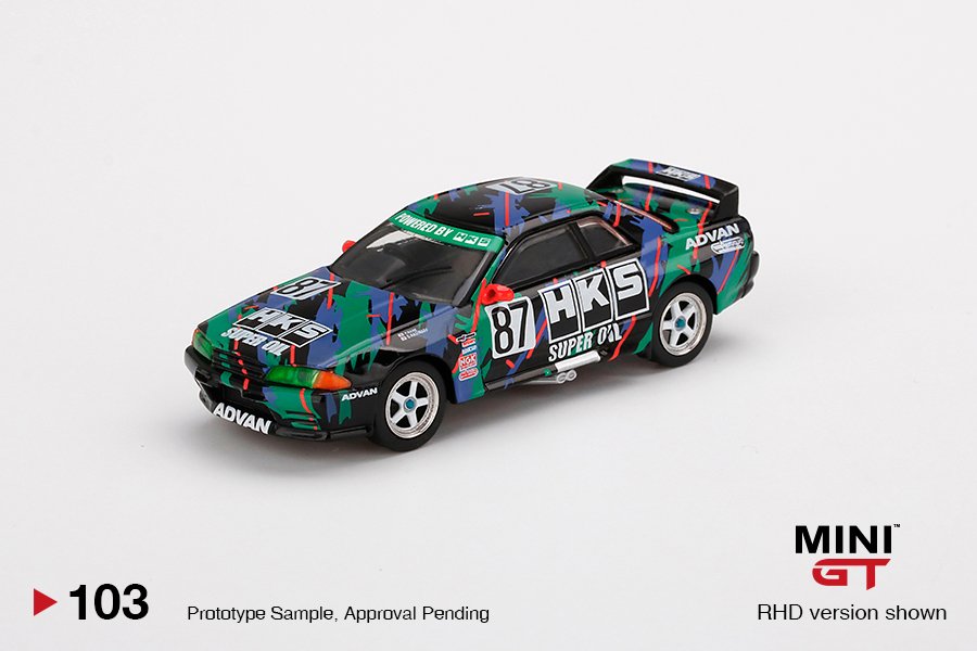MINI GT #103 — Nissan Skyline GT-R (R32) Gr. A #87 HKS 1993 Japan Touringcar Championship RHD version only. - Image 3