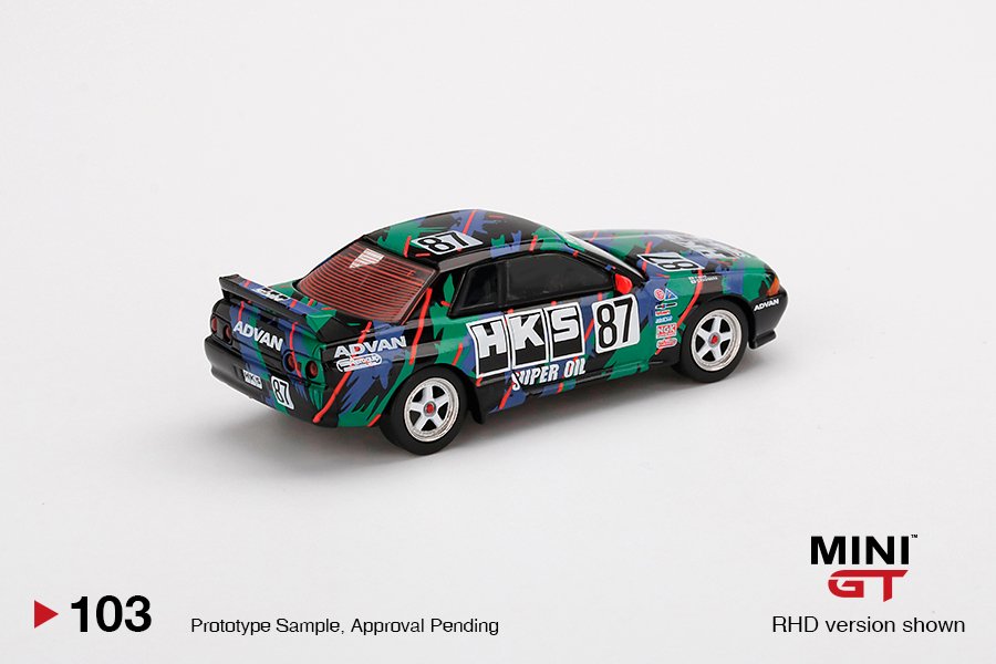 MINI GT #103 — Nissan Skyline GT-R (R32) Gr. A #87 HKS 1993 Japan Touringcar Championship RHD version only. - Image 4