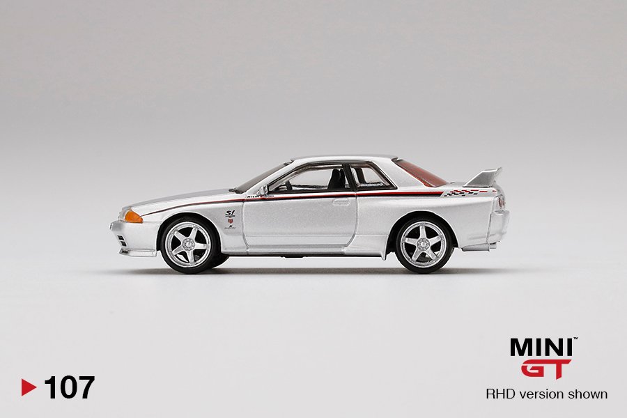 MINI GT #107 — Nissan Skyline GT-R (R32) Nismo S-Tune Silver RHD version only- MGT00107-R - Image 5
