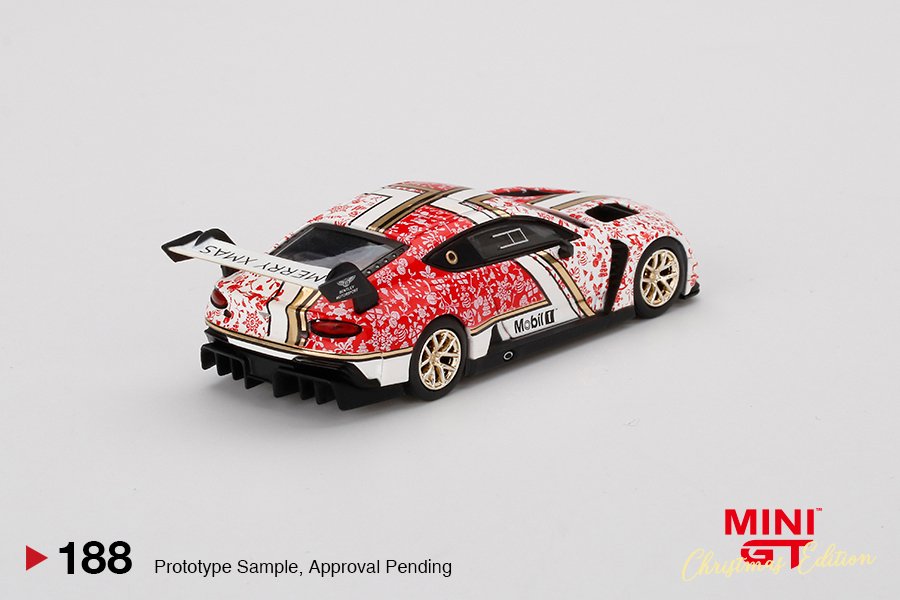 MINI GT #188 — Bentley Continental GT3 Christmas Edition 2020 - Image 4