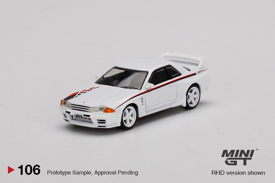 MINI GT #106 — Nissan Skyline GT-R (R32) Nismo S-Tune White - Image 3