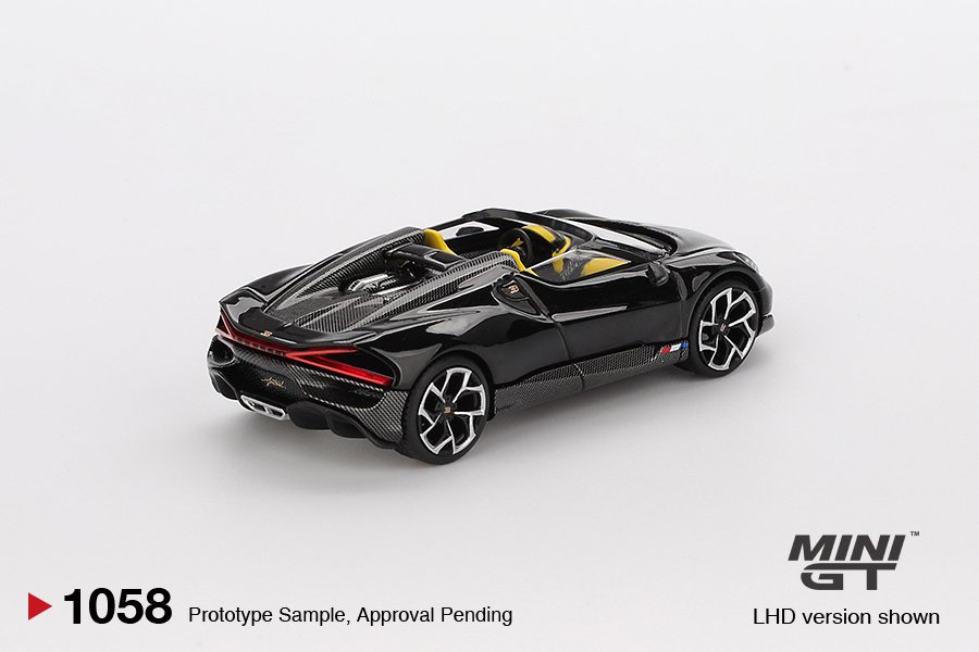 MINI GT #1058 — Bugatti W16 Mistral Black - Image 4