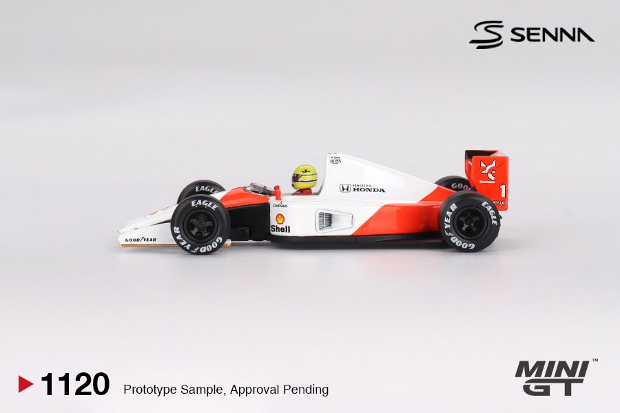 MINI GT #1120 — McLaren MP4/6 #1 Ayrton Senna 1991 Japanese Grand Prix 2nd Place Senna's Grand Prix Legends - Image 4