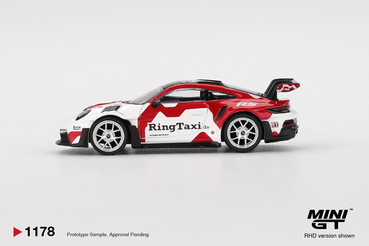 MINI GT #1178 — Porsche 911(992) GT3 RS Weissach RingTaxi.com - Image 4