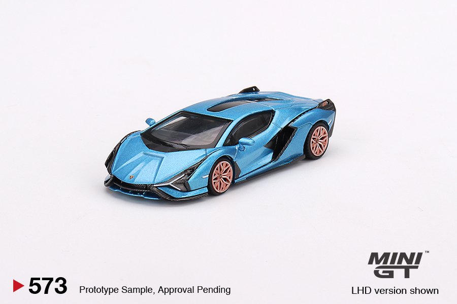 MINI GT #573 — Lamborghini Sián FKP 37 Blu Aegir - Image 3