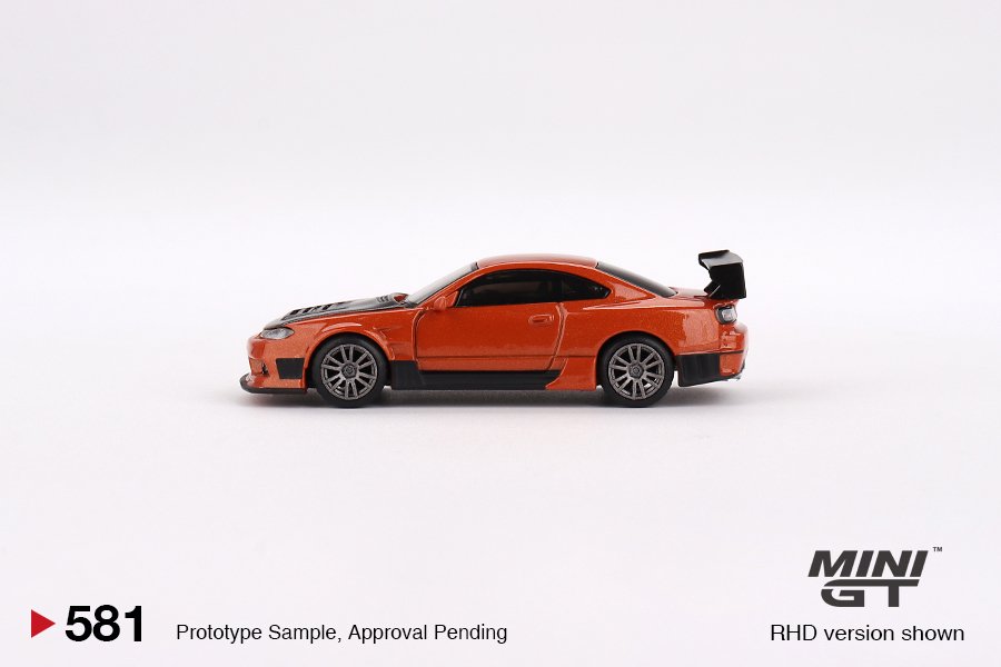 MINI GT #581 — Nissan Silvia S15 D-MAX Metallic Orange RHD version only - Image 5