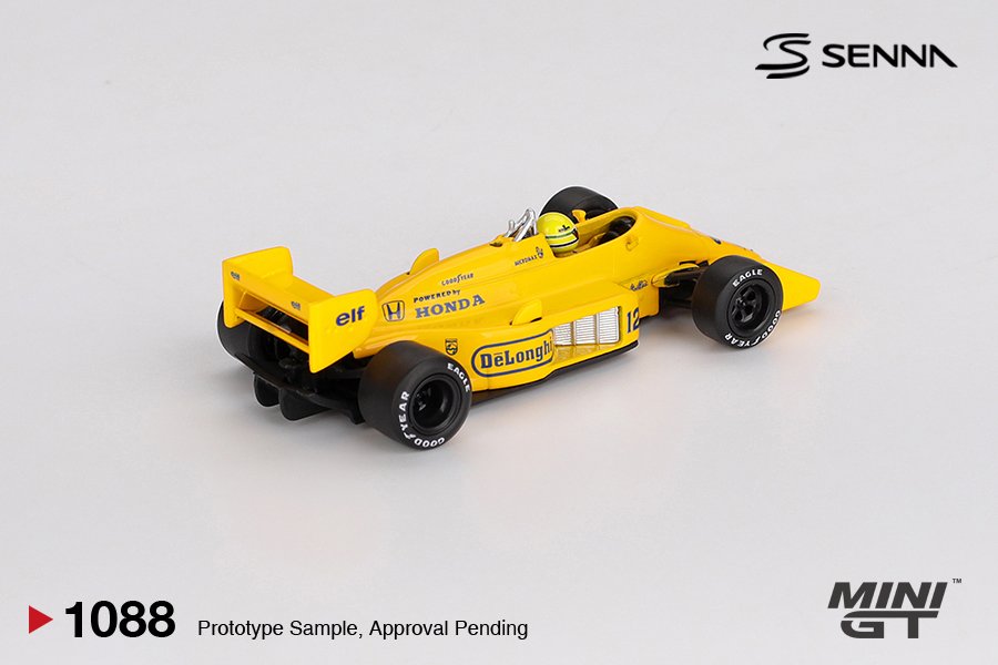 MINI GT #1088 — Lotus 99T #12 Ayrton Senna 1987 Monaco Grand Prix Winner Senna's Grand Prix Legends - Image 3