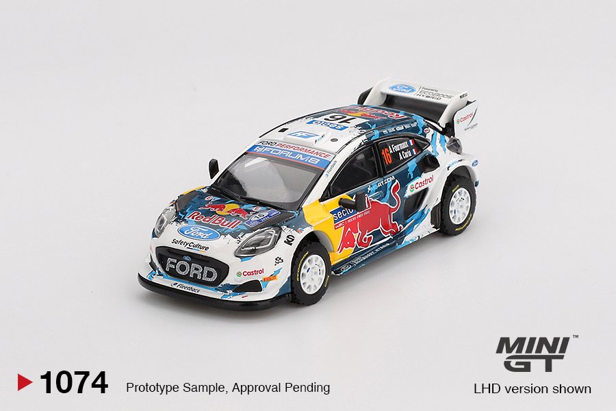 MINI GT #1074 — Ford Puma Rally1 #16 M-Sport Ford WRT 2024 Rally Finland 3rd Place - Image 3