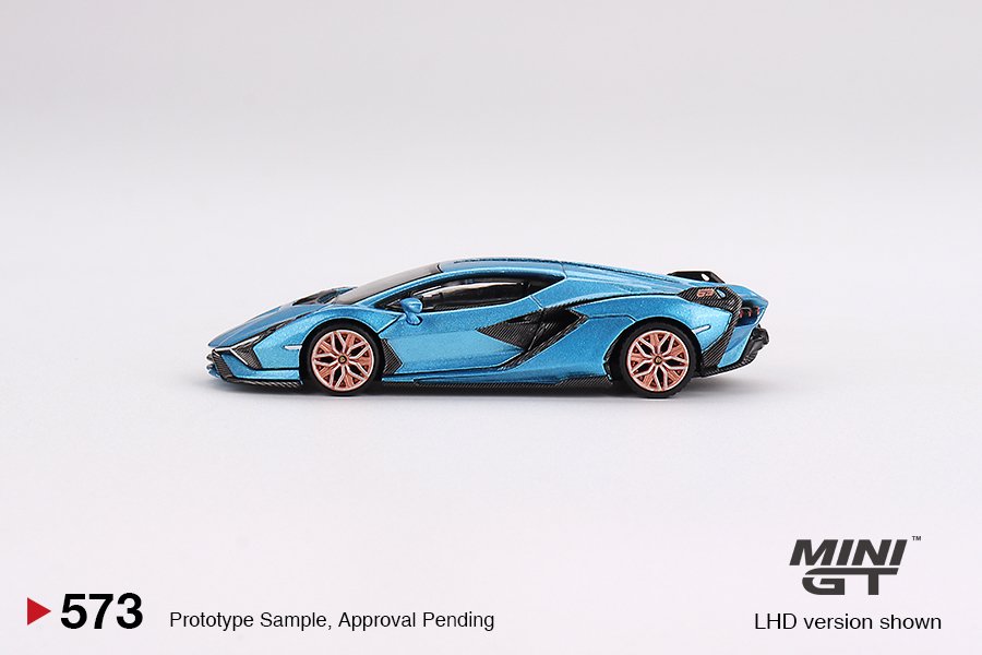 MINI GT #573 — Lamborghini Sián FKP 37 Blu Aegir - Image 5