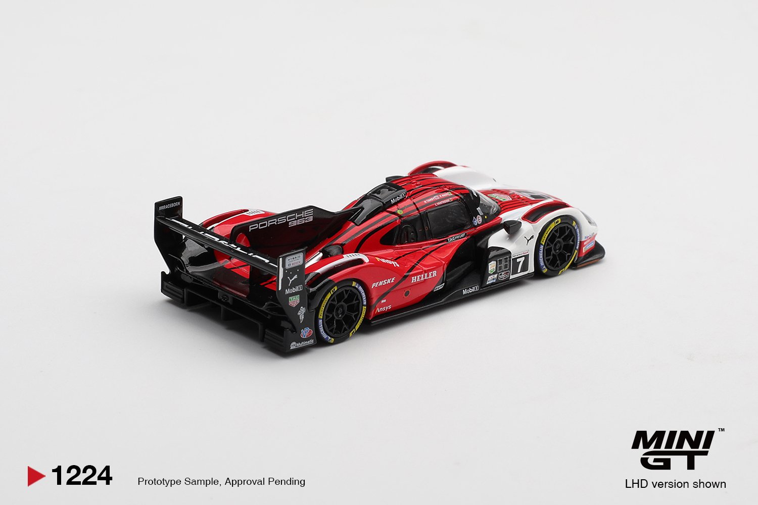 MINI GT #1224 — Porsche 963 #7 Porsche Penske Motorsport 2025 IMSA Daytona 24 Hrs Winner - Image 3