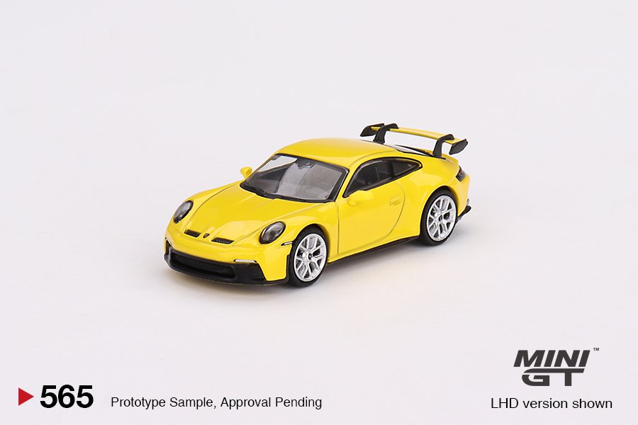MINI GT #565 — Porsche 911 (992) GT3 Racing Yellow LHD / RHD version available - Image 3