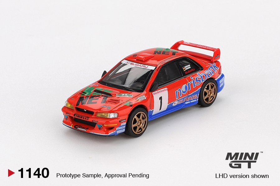 MINI GT #1140 — Subaru Impreza WRC97 #1 1999 DRM Champion - Image 3