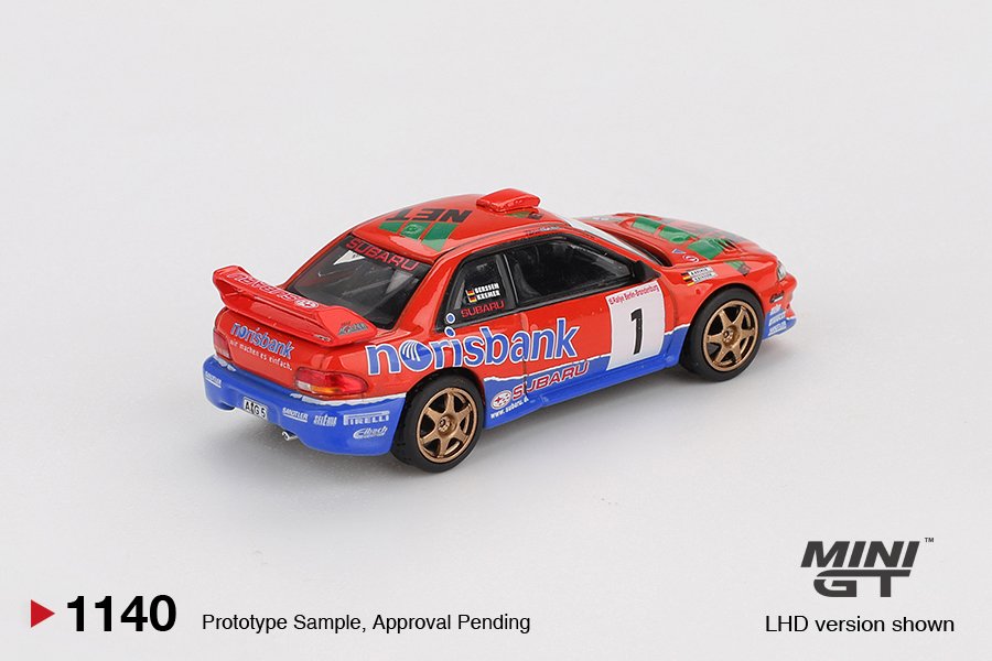 MINI GT #1140 — Subaru Impreza WRC97 #1 1999 DRM Champion - Image 4