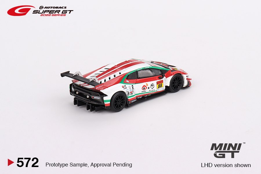 MINI GT #572 — Lamborghini Huracán GT3 EVO #88 “Weibo Primez LAMBORGHINI GT3” JLOC 2022 SUPER GT SERIES - Image 4