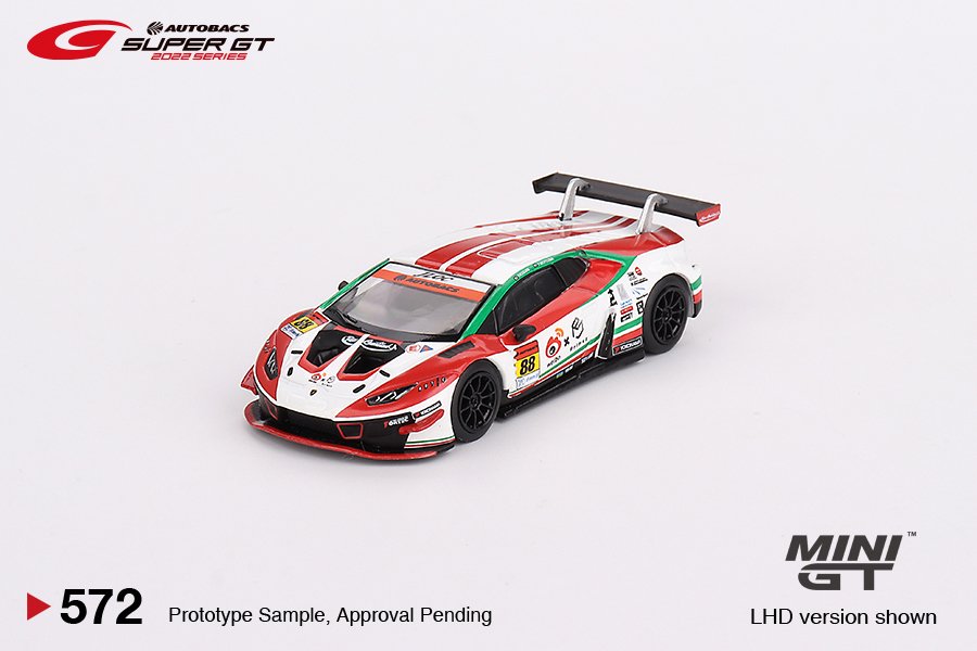 MINI GT #572 — Lamborghini Huracán GT3 EVO #88 “Weibo Primez LAMBORGHINI GT3” JLOC 2022 SUPER GT SERIES - Image 3