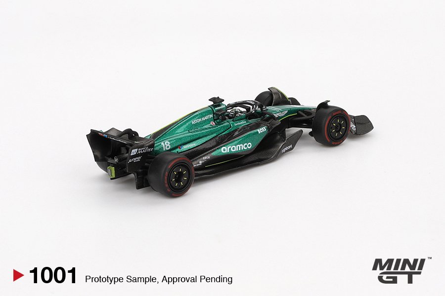MINI GT #1001 — Aston Martin AMR24 #18 Lance Stroll 2024 F1 2024 Bahrain GP - Image 4
