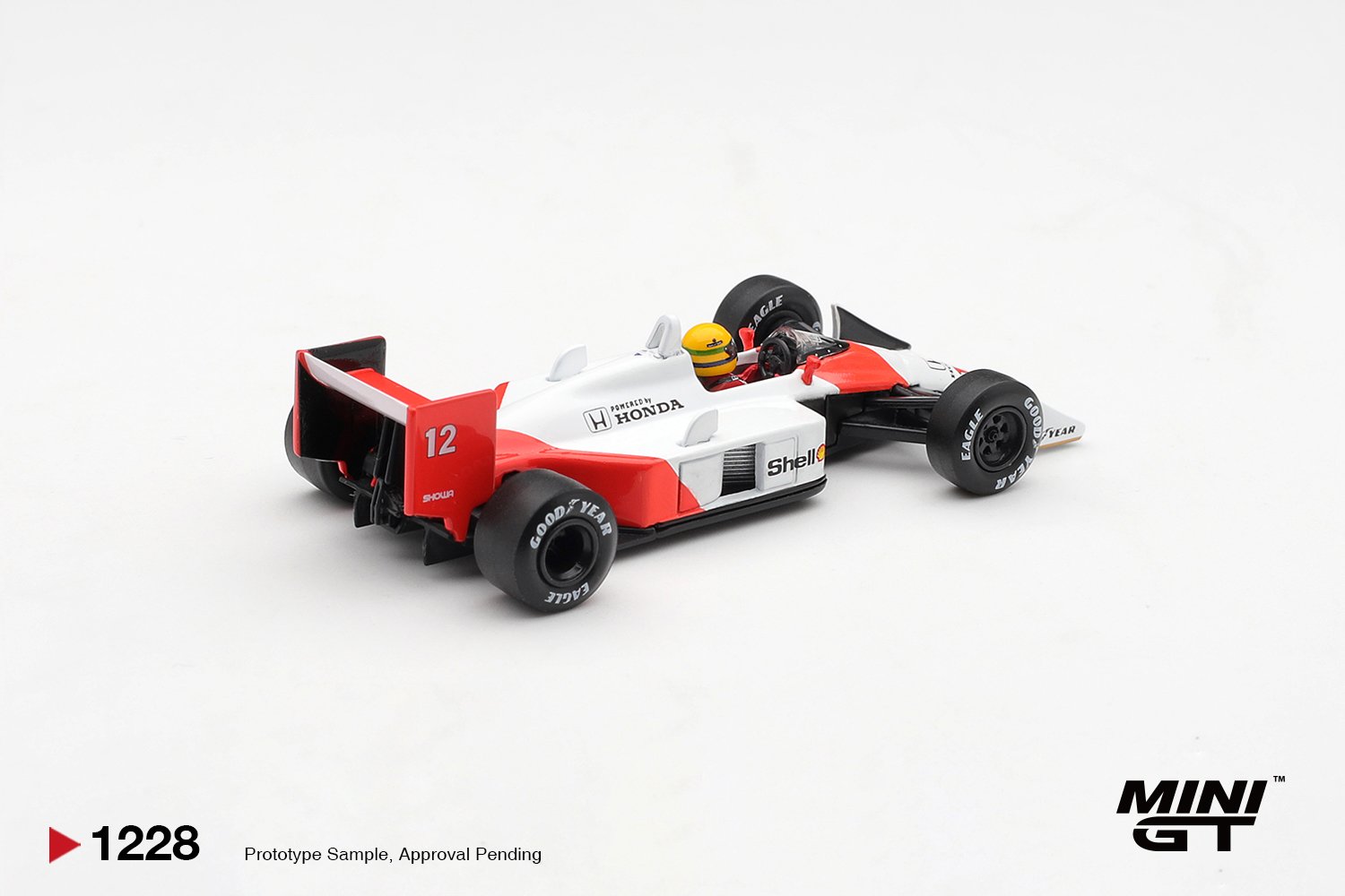 MINI GT #1228 — McLaren MP4/4 #12 Ayrton Senna 1988 Canadian Grand Prix Winner - Image 3