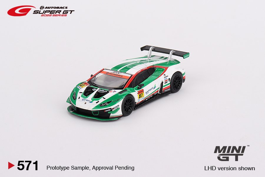 MINI GT #571 — Lamborghini Huracán GT3 EVO #87 “Bamboo Airways LAMBORGHINI GT3” JLOC 2022 SUPER GT SERIES - Image 3