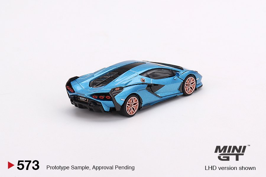 MINI GT #573 — Lamborghini Sián FKP 37 Blu Aegir - Image 4