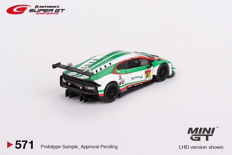 MINI GT #571 — Lamborghini Huracán GT3 EVO #87 “Bamboo Airways LAMBORGHINI GT3” JLOC 2022 SUPER GT SERIES - Image 4