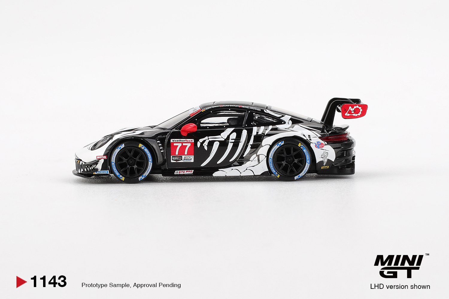 MINI GT #1143 — Porsche 911 GT3 R #77 AO Racing 2025 IMSA Petit Le Mans - Image 4