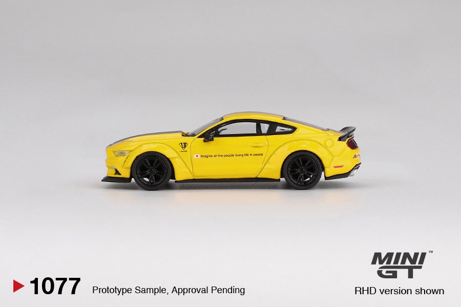 MINI GT #1077 — LB-WORKS FORD MUSTANG Triple Yellow - Image 5