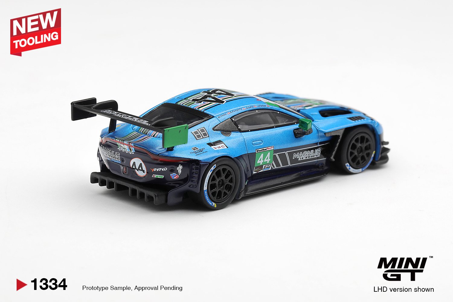 MINI GT #1334 — Aston Martin Vantage GT3 Evo #44 Magnus Racing 2025 IMSA Daytona 24 Hrs - Image 3