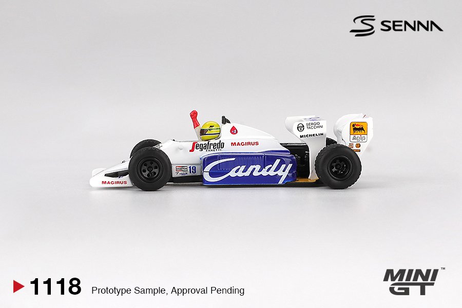 MINI GT #1118 — Toleman TG184 #19 Ayrton Senna 1984 Monaco Grand Prix 2nd Place Senna's Grand Prix Legends - Image 4